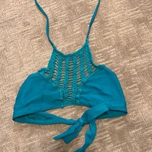 Turquoise bikini top